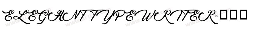 ELEGANT TYPEWRITER字体转换